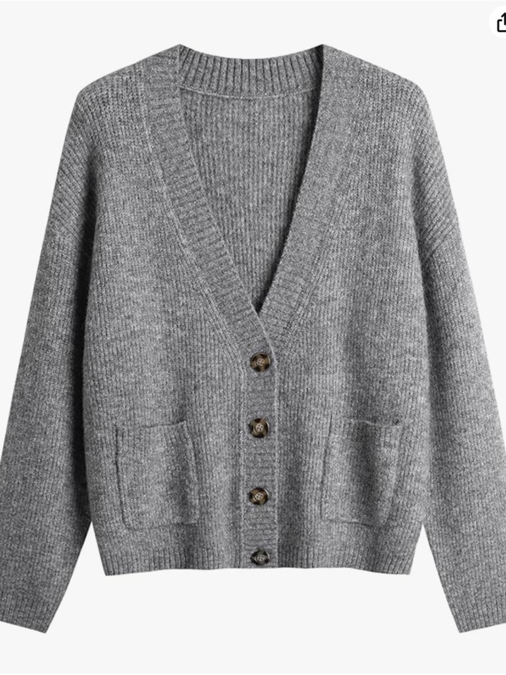 Women’s Knit Cardigans Open Front Long Sleeve V Neck Button Down Loose Cardigan